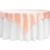 Sleek Satin Tablecloths 72" Square - Blush/Rose Gold