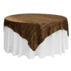 Sleek Satin Tablecloths 72" Square - Leopard Design