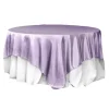 Sleek Satin Tablecloths 90" Square - Lavender