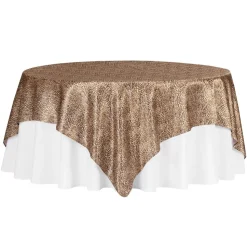 Sleek Satin Tablecloths 90" Square - Leopard Design