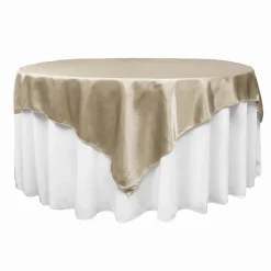 Sleek Satin Tablecloths - Taupe
