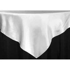Sleek Satin Tablecloths - White