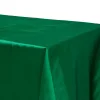 Sleek Satin Tablecloths 60"x120" Rectangular - Emerald Green
