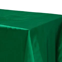Sleek Satin Tablecloths 60"x120" Rectangular - Emerald Green