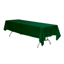 Sleek Satin Tablecloths 60"x120" Rectangular - Emerald Green