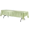 Sleek Satin Tablecloths 60"x120" Rectangular - Sage Green