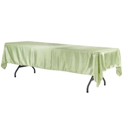 Sleek Satin Tablecloths 60"x120" Rectangular - Sage Green