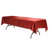 Sleek Satin Tablecloths 60"x120" Rectangular - Apple Red