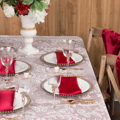 Sleek Satin Tablecloths 60"x120" Rectangular - Burgundy