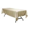 Sleek Satin Tablecloths 60"x120" Rectangular - Taupe