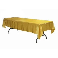 Sleek Satin Tablecloths 60"x120" Rectangular - Bright Gold