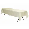 Sleek Satin Tablecloths 60"x120" Rectangular - Ivory