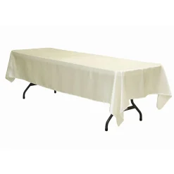 Sleek Satin Tablecloths 60"x120" Rectangular - Ivory