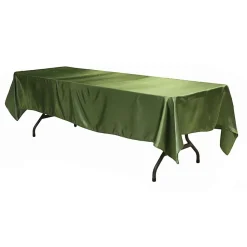 Sleek Satin Tablecloths 60"x120" Rectangular - Willow Green
