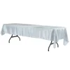 Sleek Satin Tablecloths 60"x120" Rectangular - Dusty Blue