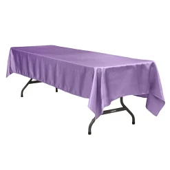 Sleek Satin Tablecloths 60"x120" Rectangular - Victorian Lilac/Wisteria
