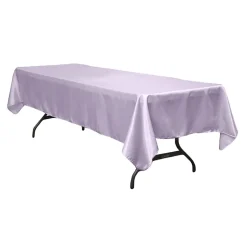 Sleek Satin Tablecloths 60"x120" Rectangular - Lavender