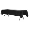 Sleek Satin Tablecloths 60"x120" Rectangular - Black