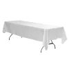 Sleek Satin Tablecloths 60"x120" Rectangular - White
