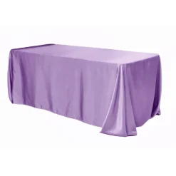 Sleek Satin Tablecloth 90"x132" Rectangular - Victorian Lilac/Wisteria