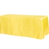Sleek Satin Tablecloth 90"x132" Rectangular - Canary Yellow (Bright Yellow)