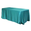 Sleek Satin Tablecloth 90"x132" Rectangular - Dark Turquoise