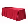 Sleek Satin Tablecloth 90"x156" Rectangular - Apple Red