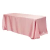 Sleek Satin Tablecloth 90"x156" Rectangular - Dusty Rose/Mauve