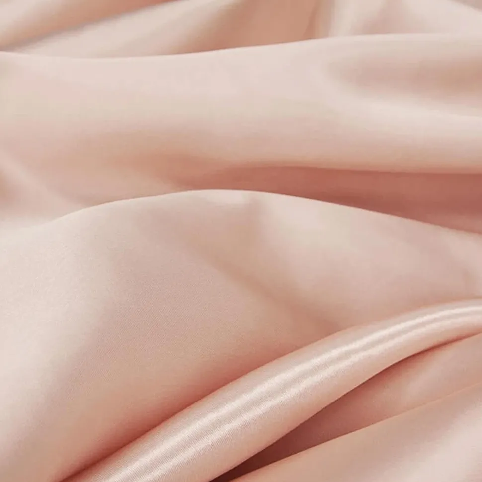 Sleek Satin Tablecloth 90"x156" Rectangular - Blush/Rose Gold
