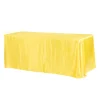 Sleek Satin Tablecloth 90"x156" Rectangular - Canary Yellow (Bright Yellow)