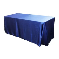 Sleek Satin Tablecloth 90"x156" Rectangular - Royal Blue