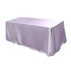Sleek Satin Tablecloth 90"x156" Rectangular - Lavender