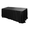 Sleek Satin Tablecloth 90"x156" Rectangular - Black