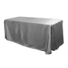 Sleek Satin Tablecloth 90"x156" Rectangular - Silver