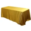 Sleek Satin Tablecloth 90"x132" Rectangular - Bright Gold