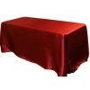 Sleek Satin Tablecloth 90"x132" Rectangular - Burgundy