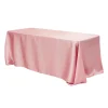 Sleek Satin Tablecloth 90"x132" Rectangular - Dusty Rose/Mauve