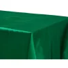 Sleek Satin Tablecloth 90"x132" Rectangular - Emerald Green