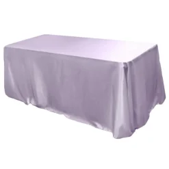 Sleek Satin Tablecloth 90"x132" Rectangular - Lavender