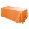 Sleek Satin Tablecloth 90"x132" Rectangular - Orange