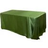 Sleek Satin Tablecloth 90"x132" Rectangular - Willow Green