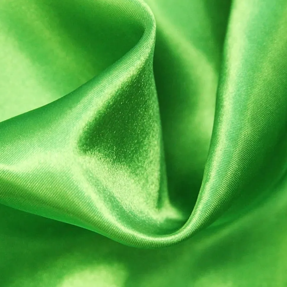 Sleek Satin Tablecloth 90"x156" Rectangular - Kelly Green