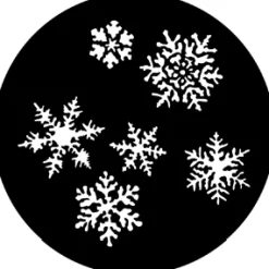 Snowflakes - Stock Gobo for Gobo Light Projectors - Choose your size!