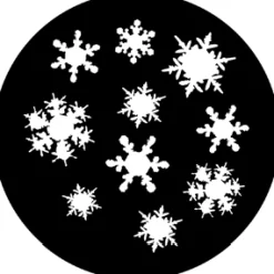 Snowflakes 3 - Stock Gobo for Gobo Light Projectors - Choose your size!