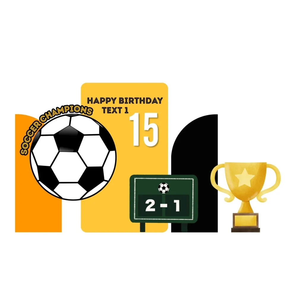 Soccer Champions Foam Core Birthday Backdrop Kit by PopScene™