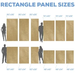 Soft Edge Rectangle Collapsing Chiara Wall Panel - Select Your Size!