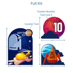 Space Station 1 Foam Core Birthday Backdrop Kit by PopScene™