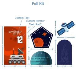 Space Station 2 Foam Core Birthday Backdrop Kit by PopScene™