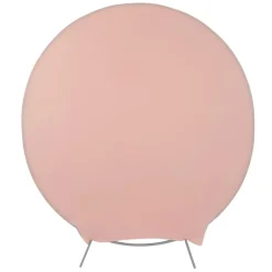 Spandex Arch Cover for Round 7.5 ft Wedding Arch Stand - Blush/Rose Gold