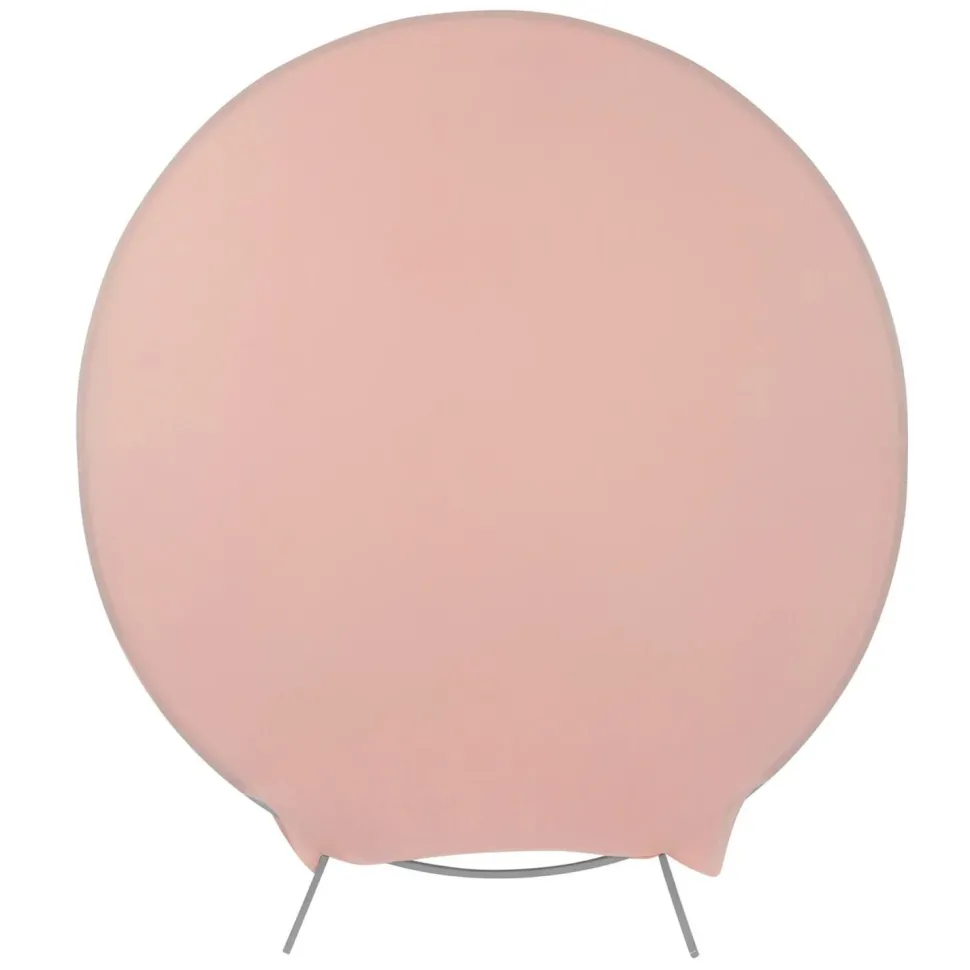 Spandex Arch Cover for Round 7.5 ft Wedding Arch Stand - Blush/Rose Gold